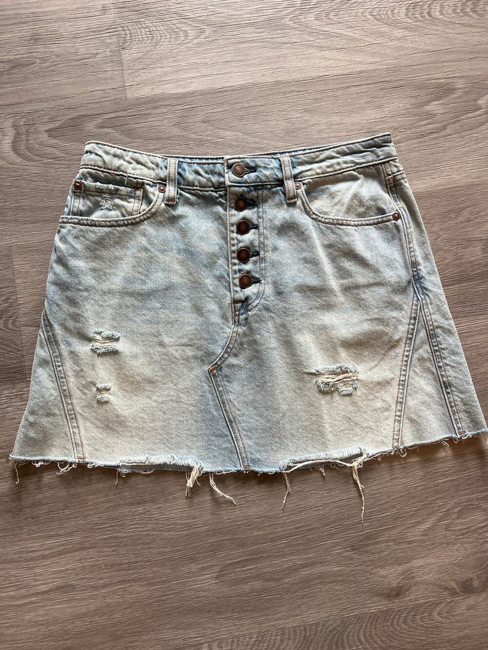 We The Free Free People size 29 denim jean mini skirt